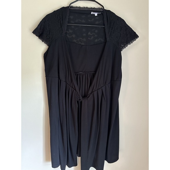 Pip & Vine by Rosie Pope Dresses & Skirts - Pip & Vine by Rosie Pope Maternity Dress Black Lace Cap Sleeve Tie Front Large